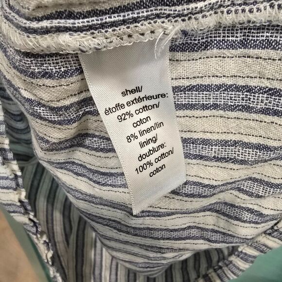 Maurices White & Gray Striped Cinched Strap Dress, Size Large - Picture 5 of 8